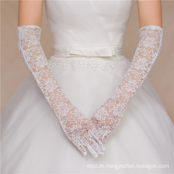 Lace appliques voll-lange Qualität Braut Hochzeit Spitze Handschuhe